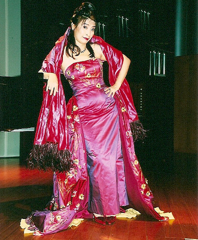 Silk tafetta concert gown